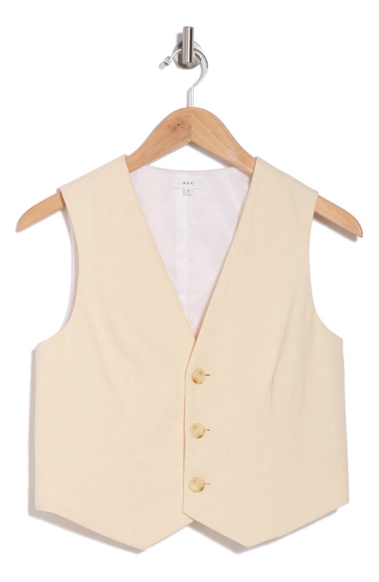 A.L.C. Maxwell Linen & Cotton Vest, Alternate, color, Villa