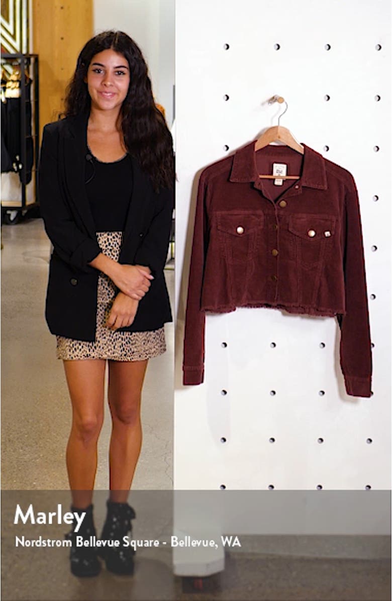 Boy Toy Corduroy Crop Trucker Jacket, sales video thumbnail
