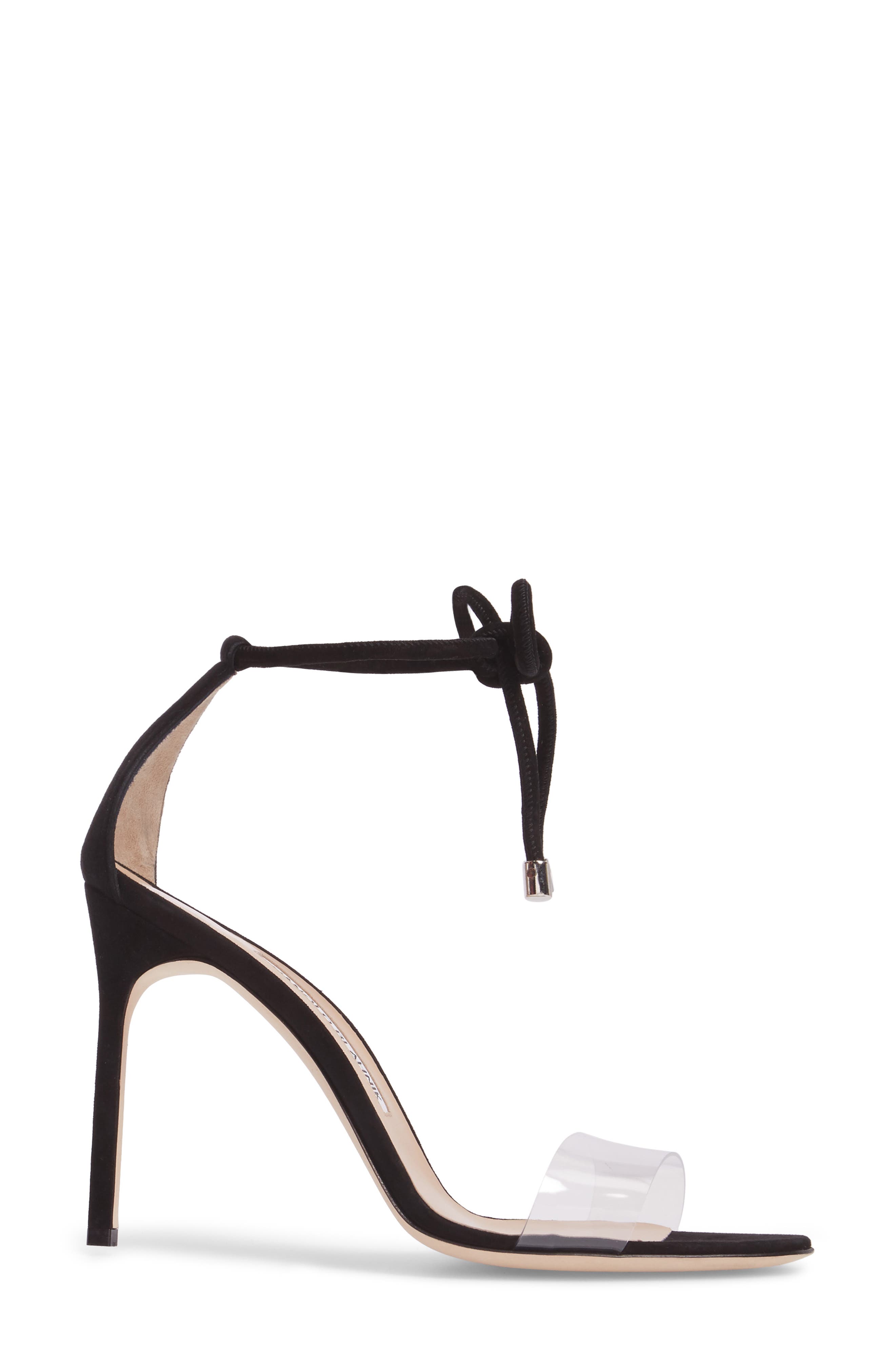 Manolo Blahnik Estro Ankle Tie Sandal, Alternate, color, 