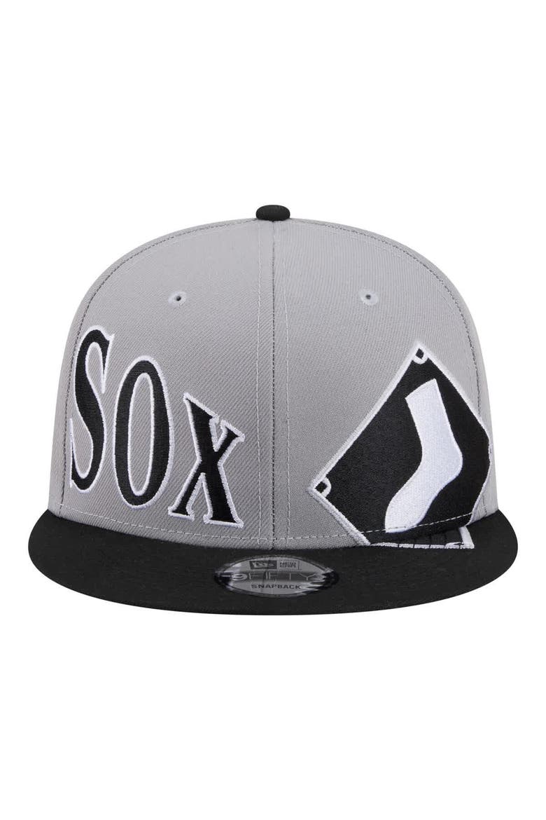 Men's New Era Gray/Black Chicago White Sox Stretched Two-Tone 9FIFTY Adjustable Hat, Alternate, color, Gray