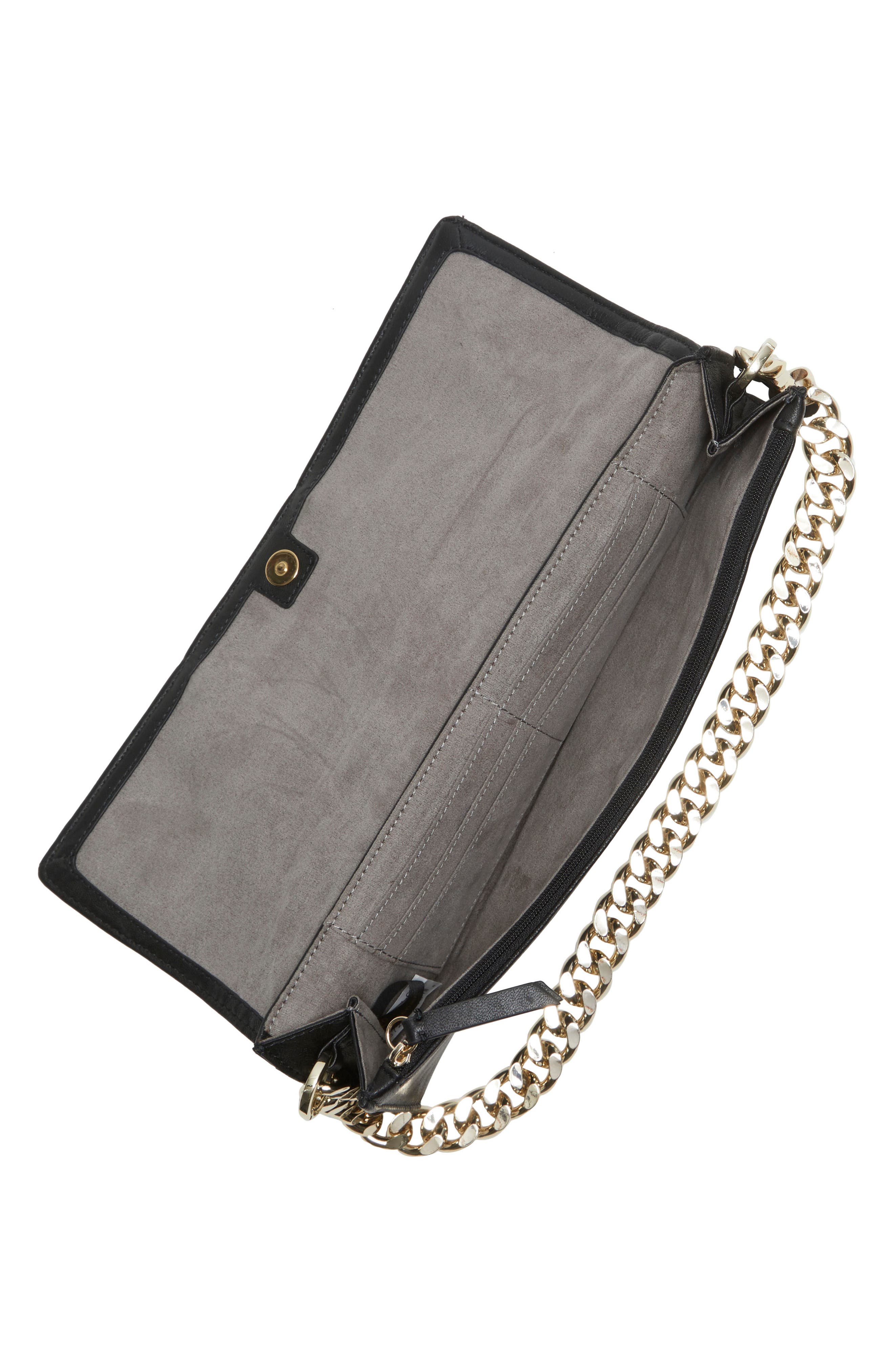 Vince Camuto Kokel Quilted Leather Clutch, Alternate, color, 