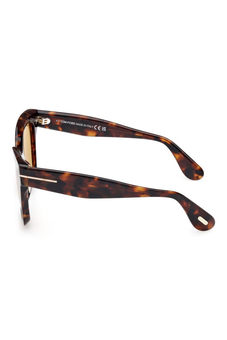 55mm Butterfly Sunglasses, Alternate, color, DARK HAVANA / BROWN