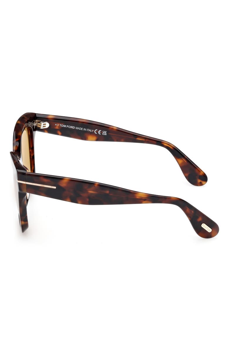 TOM FORD 55mm Butterfly Sunglasses, Alternate, color, Dark Havana / Brown