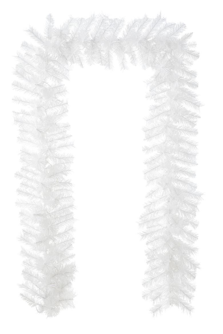 9ft Artificial Christmas Garland with Lights, Alternate, color, White