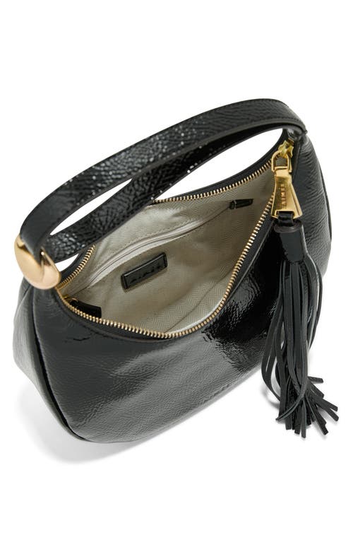 Aimee Bloom Bean Bag Leather Moon Bag In Black