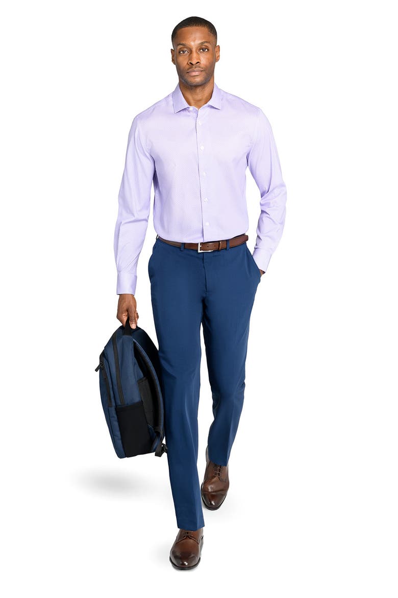 Slim Fit Crisscross Reworked Dress Shirt, Alternate, color, LILAC