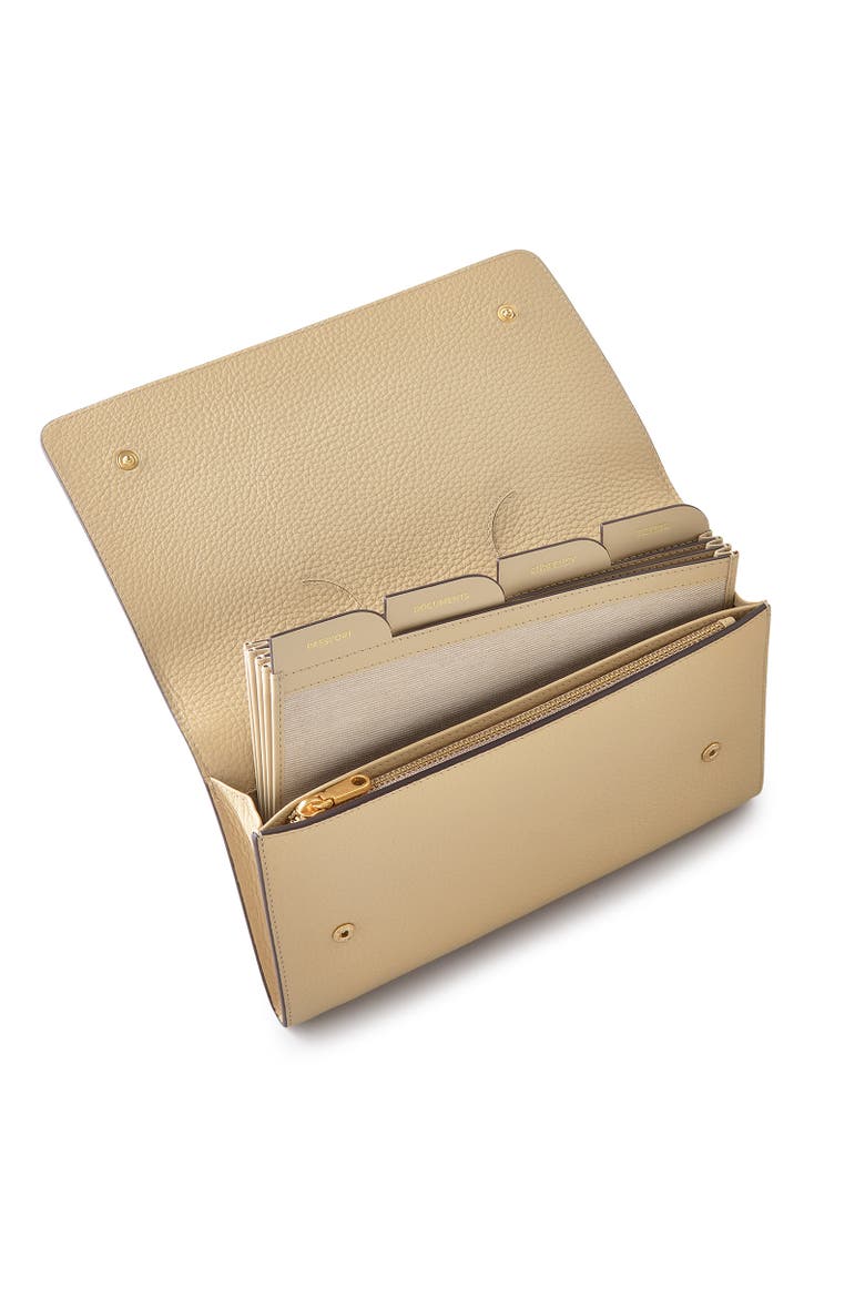 The Rathbone Large Flapover Travel Wallet, Alternate, color, Stone