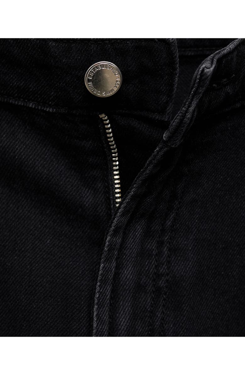 MANGO Dart Bermuda Shorts, Alternate, color, Black Denim