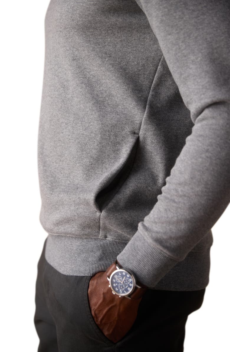 The Normal Brand Puremeso Fleece Quarter Zip Sweater, Alternate, color, Athletic Grey