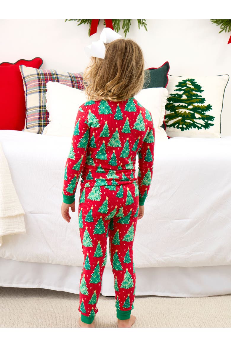 SoftSnooze Holiday Long Sleeve Pajama Set, Alternate, color, O Christmas Tree