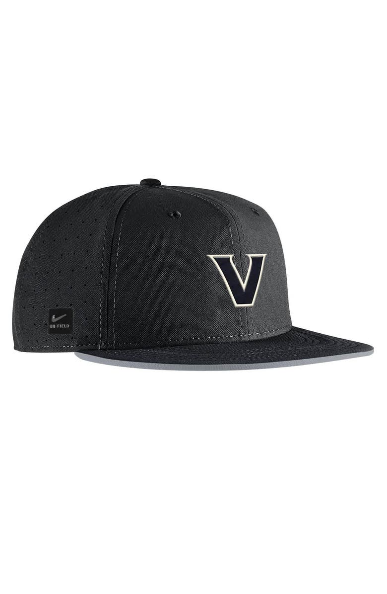 Nike Men's Nike Black Vanderbilt Commodores 2025 On-Field True Performance Baseball Fitted Hat, Alternate, color, Black