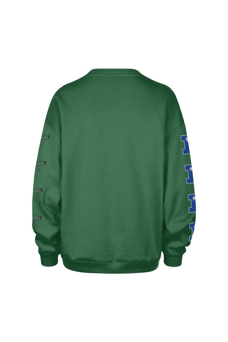 Women's '47  Kelly Green Philadelphia Eagles Go Big Oversized Pullover Sweatshirt, Alternate, color, Kelly Green