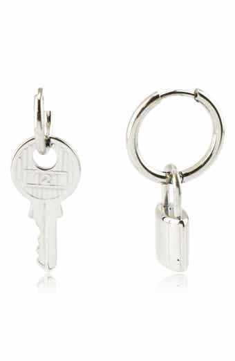 REBL Lock It Mismatched Drop Earrings