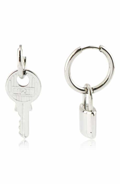 REBL Lock It Mismatched Drop Earrings