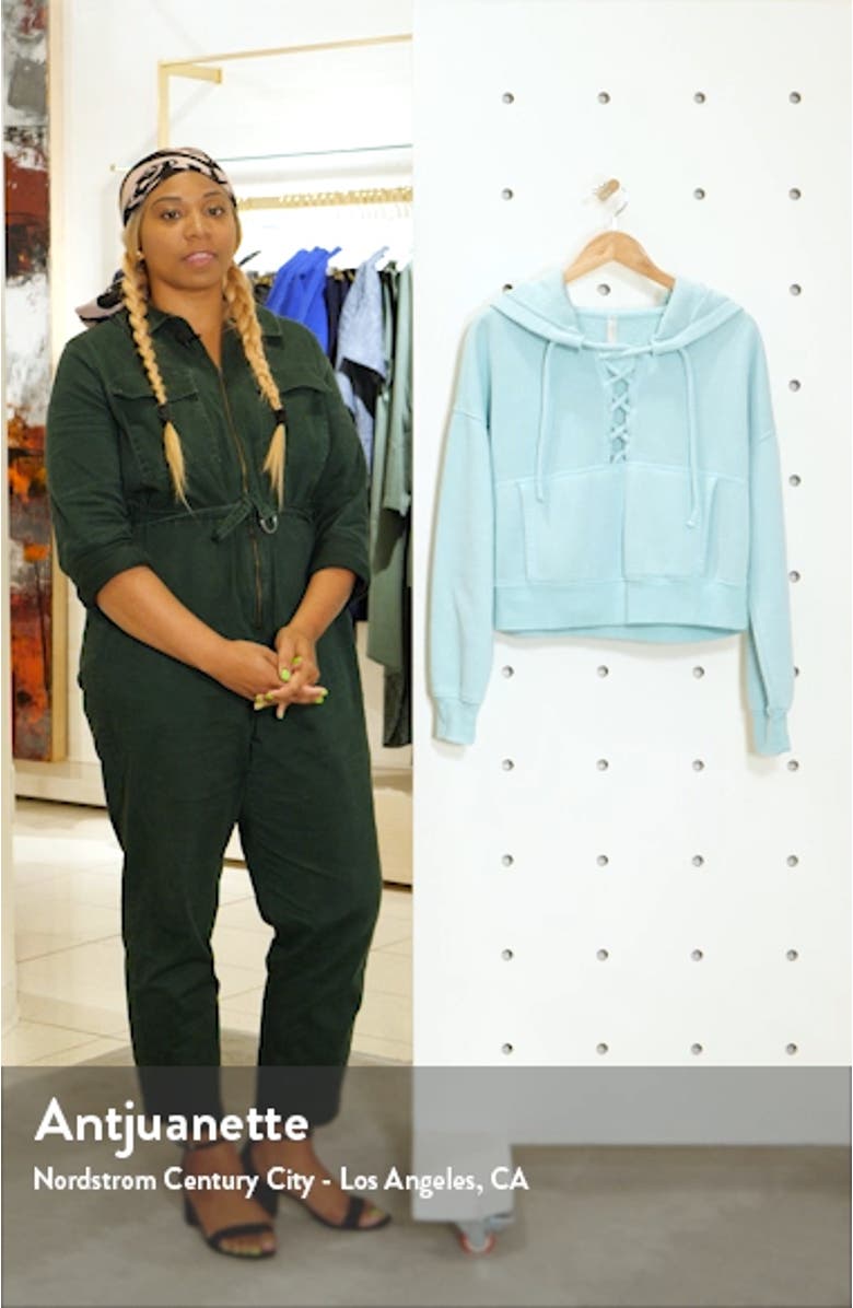 Free People FP Movement Believe It Lace-Up Hoodie, sales video thumbnail