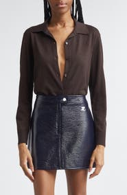 Courrèges Merino Wool Polo Cardigan