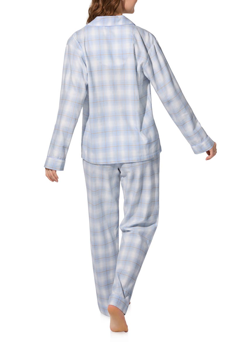 Print Long Sleeve Cotton Jersey Pajamas, Alternate, color, MOUNTAIN PLAID