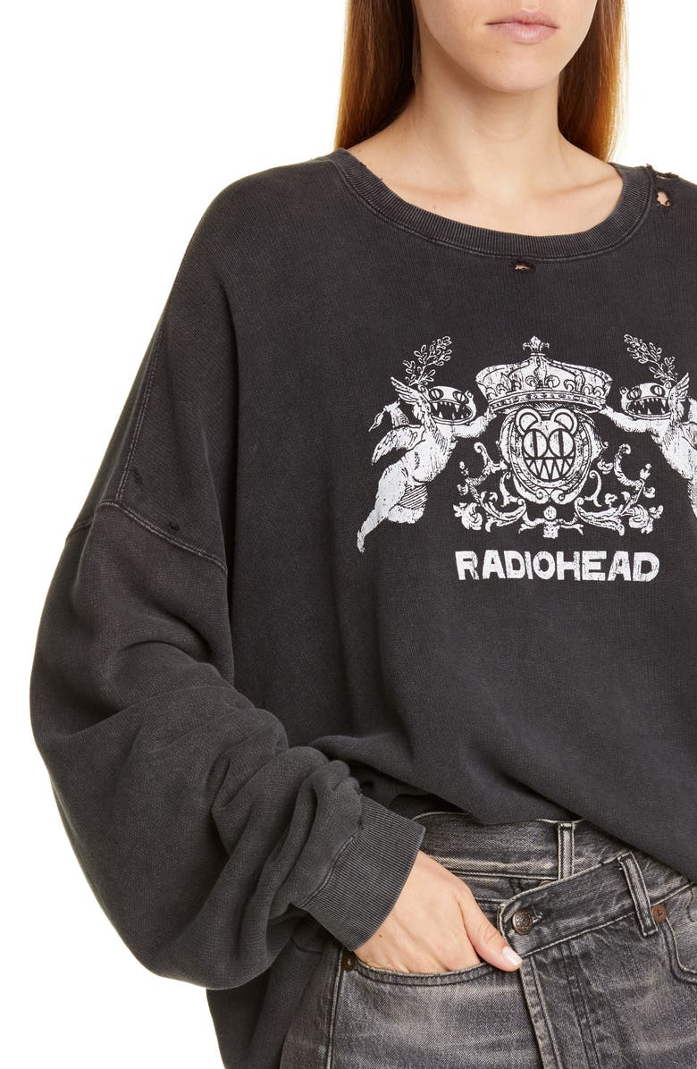 R13 Bearhead Crest Graphic Sweatshirt, Alternate, color, 