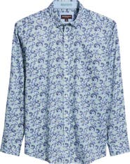 Johnston & Murphy Check Paisley Button-Up Shirt