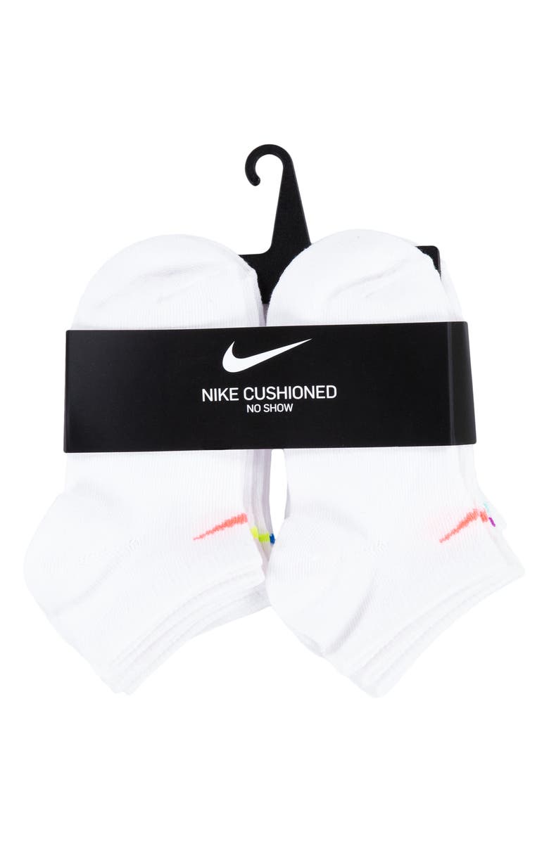 Nike Kids' Swoosh Cushioned Ankle Socks, Alternate, color, White