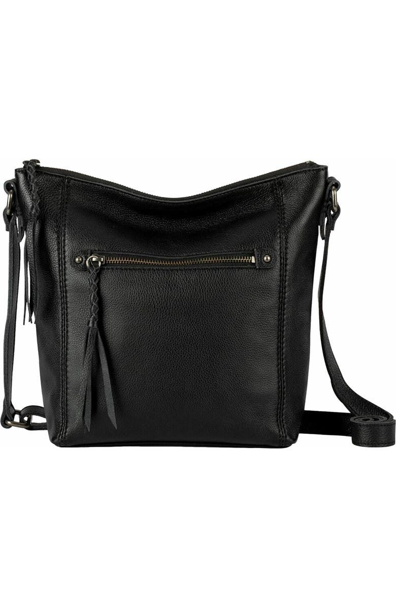 The Sak Ashland Leather Crossbody Bag, Main, color, Black