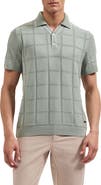 Bugatchi Grid Short Sleeve Cotton & Modal Sweater