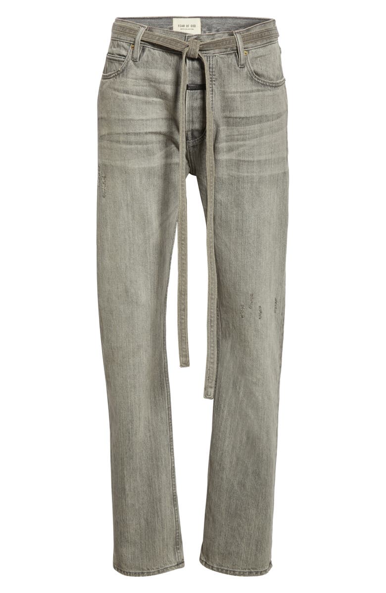 Fear of God Tie Waist Relaxed Fit Jeans, Alternate, color, 
