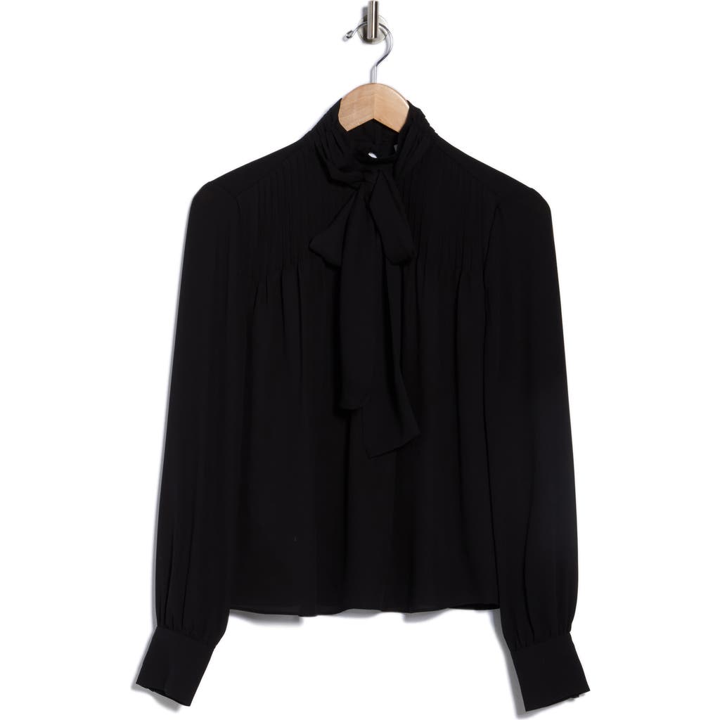 Derek Lam 10 Crosby Valentine Tie Neck Top In Black