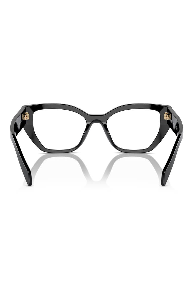53mm Cat Eye Optical Glasses, Alternate, color, BLACK