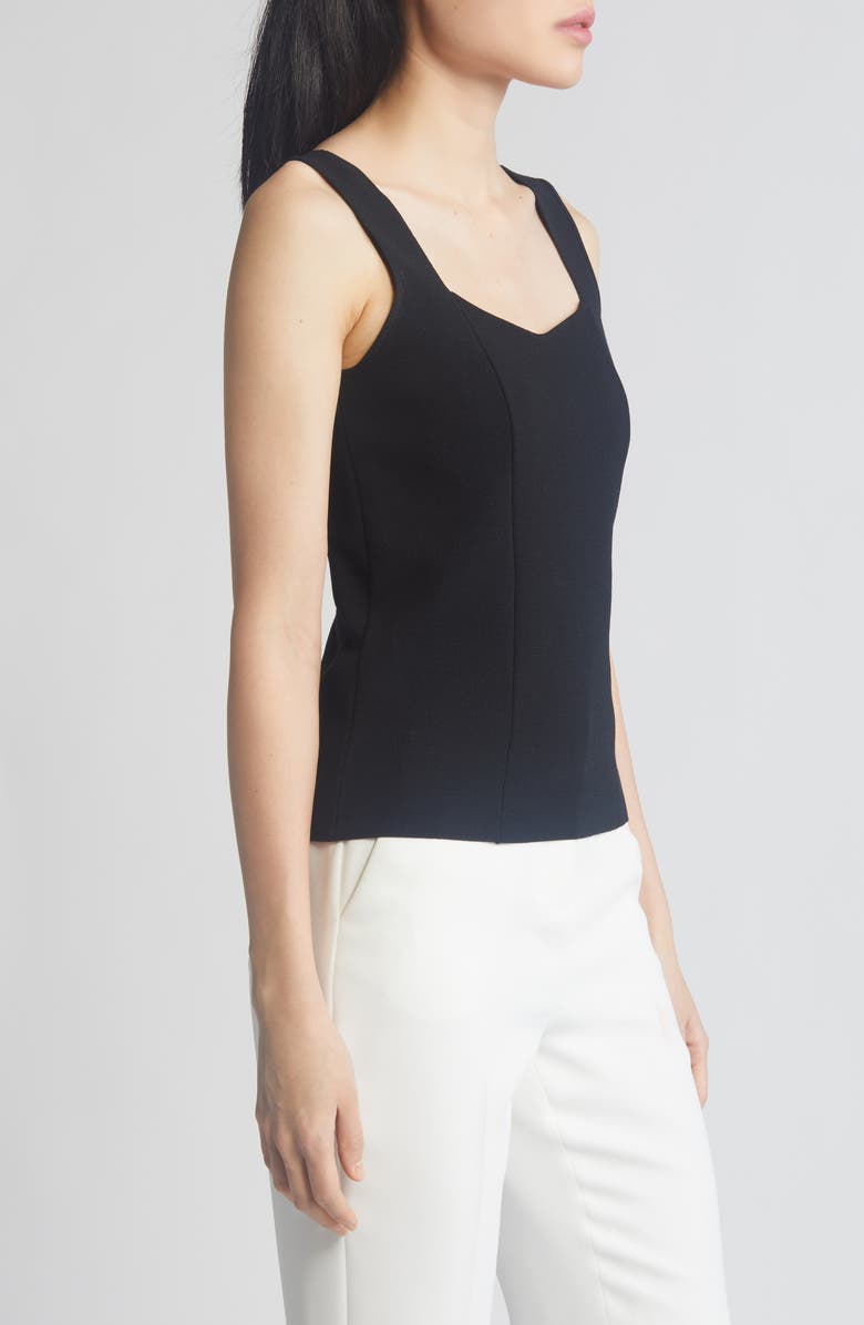 Anne Klein Sweetheart Neck Sweater Tank, Alternate, color, 