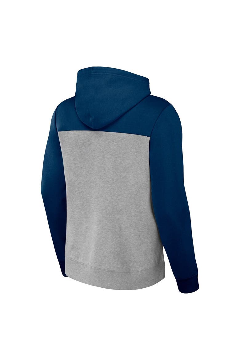 Men's NFL x Darius Rucker Collection by Fanatics Heather Gray Houston Texans Color Blocked Pullover Hoodie, Alternate, color, Heather Gray