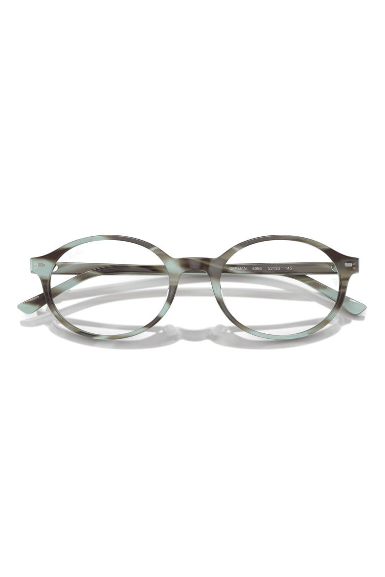 RX5429 51mm Oval Optical Glasses, Alternate, color, STRIPED GREEN