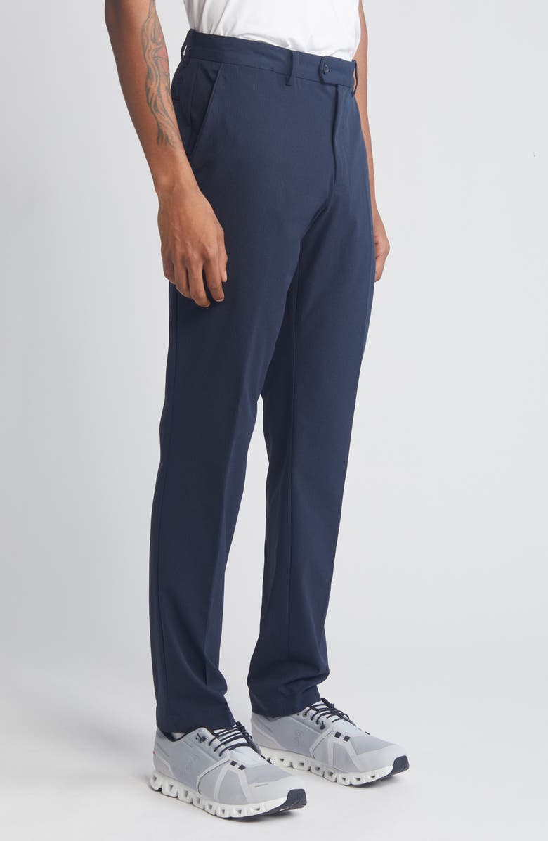J. Lindeberg Vent Flat Front Performance Golf Pants, Alternate, color, Navy