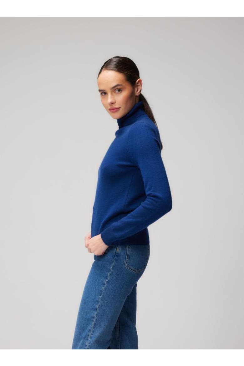 Cashmere L/S Turtleneck, Alternate, color, BLEU ROI