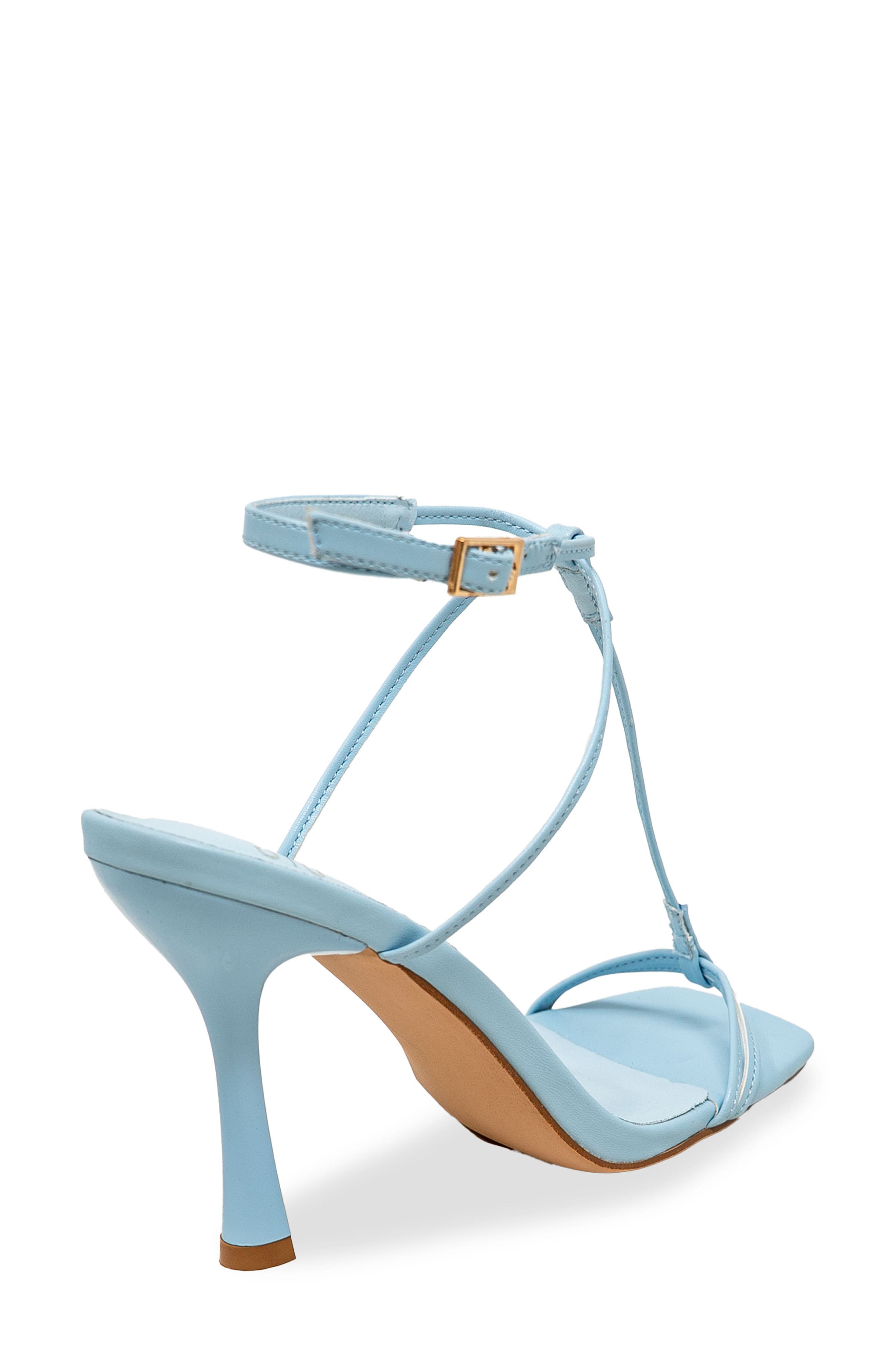 Minimalist Strappy Square Toe Sandal, Alternate, color, LT. BLUE PU