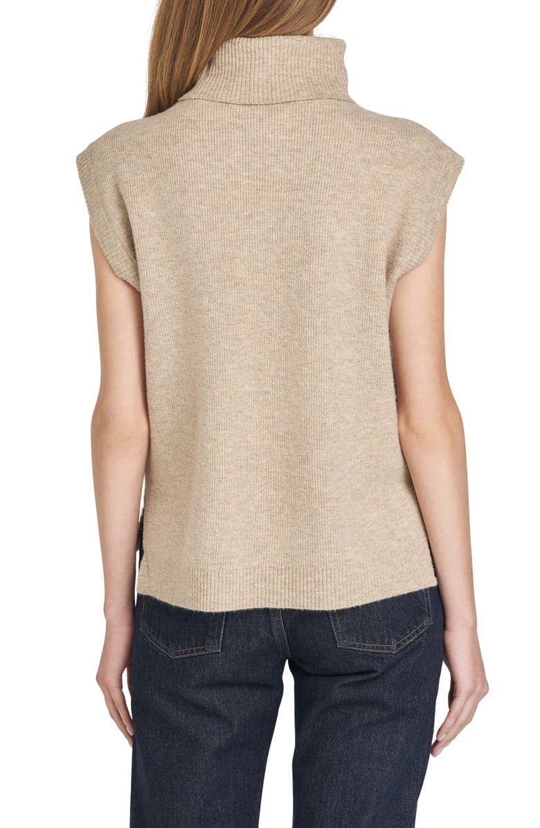 WAYF Emery Turtleneck Sweater Vest, Alternate, color, Marled Sand