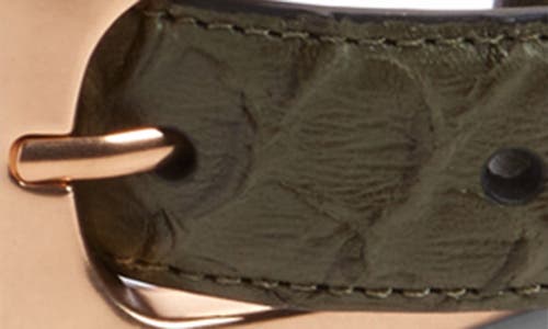 Allsaints Snake Embossed Leather Belt In Black
