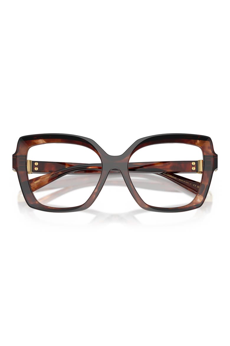 53mm Butterfly Optical Glasses, Alternate, color, HAVANA