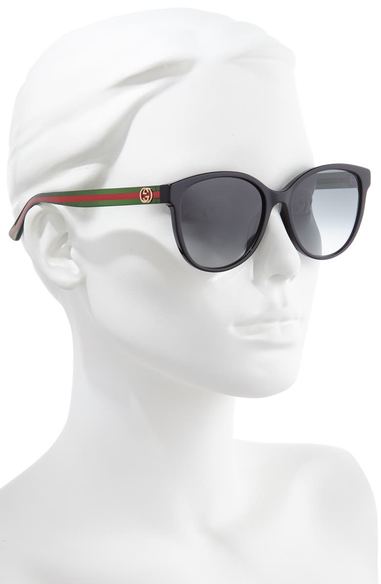 Gucci 55mm Gradient Cat Eye Sunglasses, Alternate, color, 