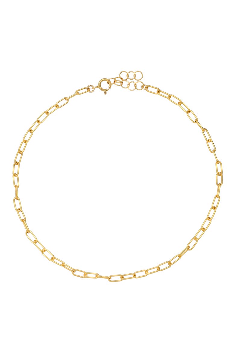 Soho Chain Link Anklet, Main, color, GOLD-FILLED