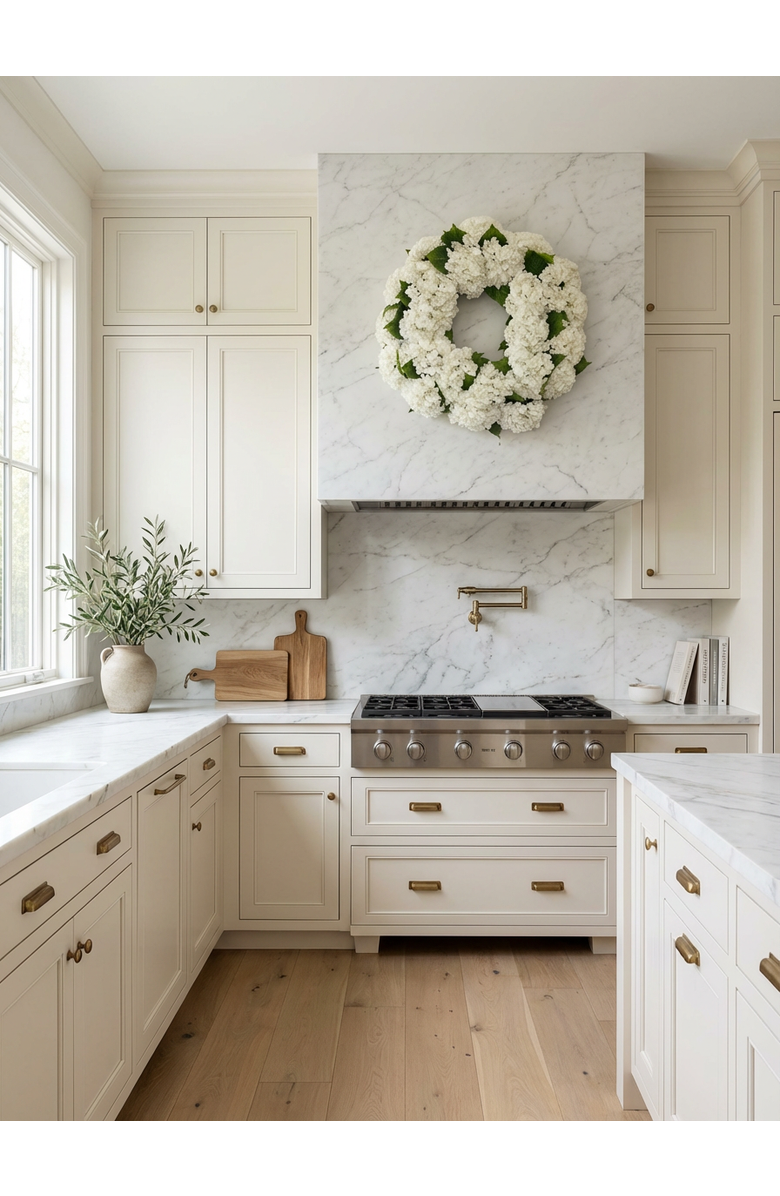 CocoBella Lydia Year Round Wreath, Alternate, color, Snow