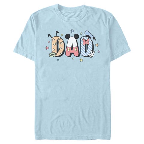 Men's Mickey & Friends Cute Dad Letters  Graphic T-Shirt