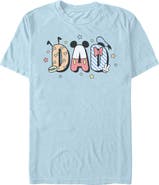 Mickey & Friends Men's Mickey & Friends Cute Dad Letters  Graphic T-Shirt