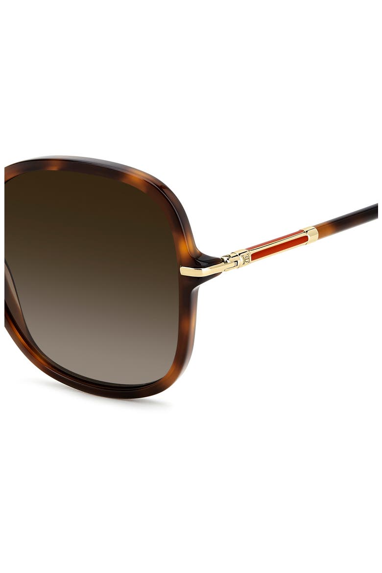 58mm Gradient Square Sunglasses, Alternate, color, BROWN MULTI