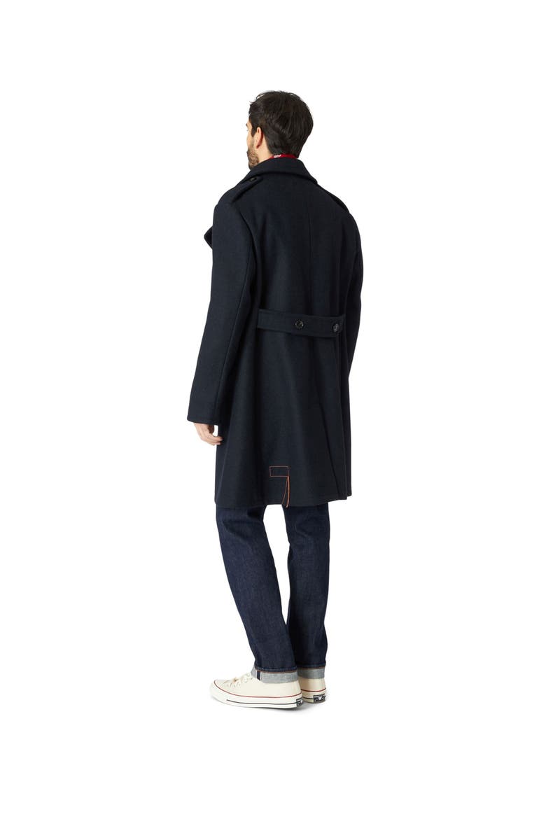Winston Double-Breasted Wool Coat, Alternate, color, GREEN