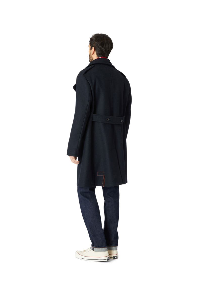 Fortela Winston Double-Breasted Wool Coat, Alternate, color, Green