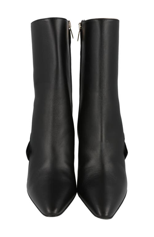 Ferragamo Virgilia Leather Kitten Heel Boot In Black