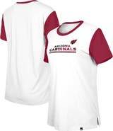 New Era Women's New Era White/Cardinal Arizona Cardinals Third Down Colorblock T-Shirt