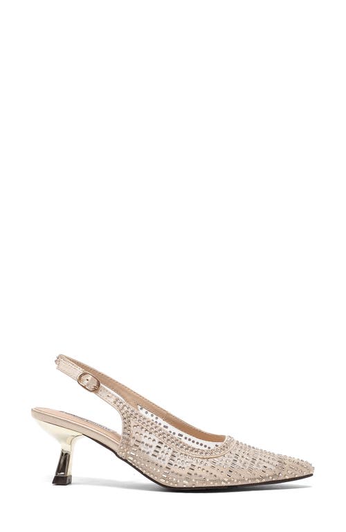 Lady Couture Linda Kitten Heel Slingback Pump In Gold