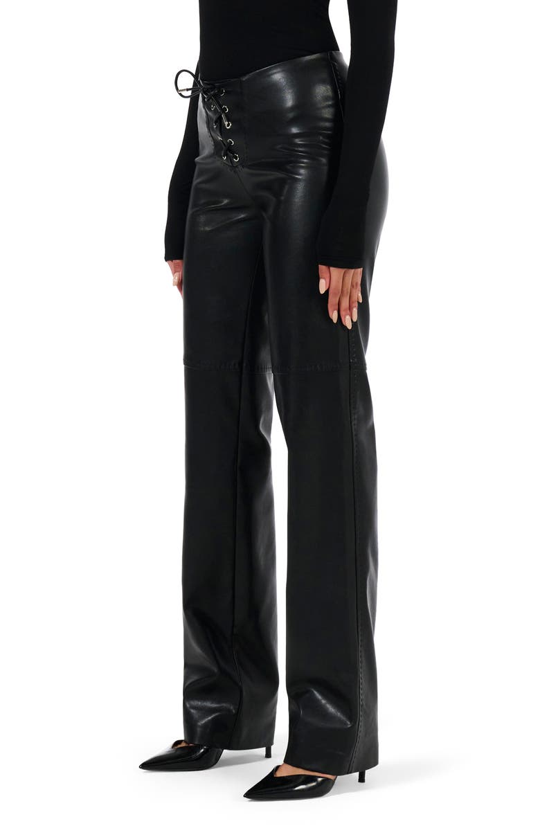 Naked Wardrobe In a Stitch Faux Leather Pants, Alternate, color,